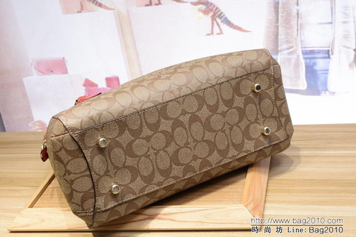 COACH蔻馳 最新款 C家戴妃拼色單肩斜挎女包 F57492 今年流行系列 手提斜挎包  Chz1430